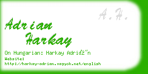 adrian harkay business card